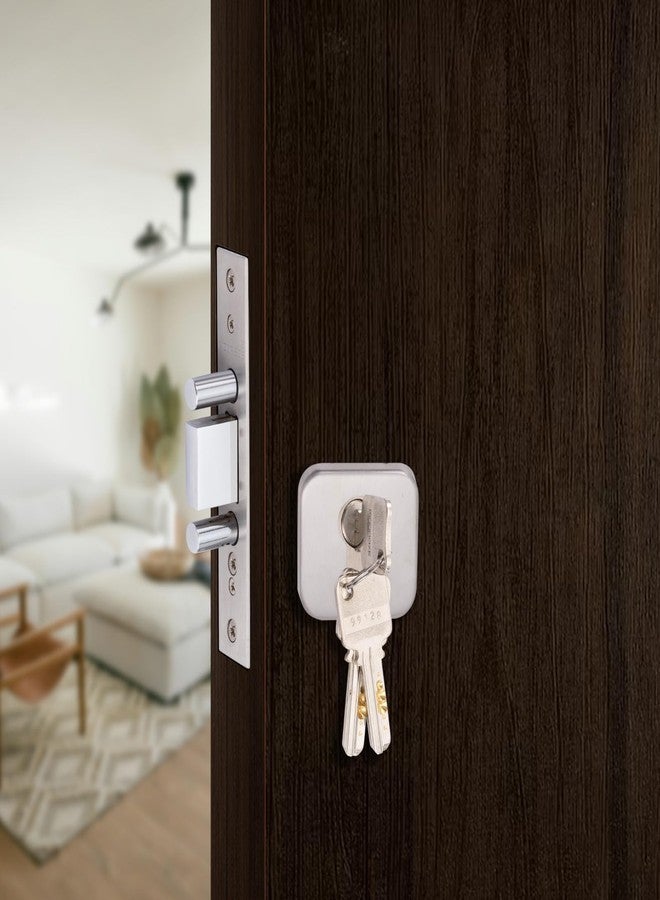 Kunal قفل كونال للباب الرئيسي، أسطوانة 70 مم مع 3 مفاتيح نحاسية محوسبة، مصنوع من الفولاذ المقاوم للصدأ (عبوة من قطعة واحدة). - Image 1